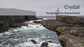  Presentation with inner peace - Beautiful PPT theme featuring inner peace - meditation on the edge backdrop and a light gray colored foreground