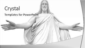  Presentation with unity in jesus - Amazing presentation having inner peace - statute of jesus with white backdrop and a  colored foreground