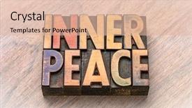  Presentation with inner peace - PPT layouts featuring inner peace word abstract background and a lemonade colored foreground