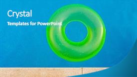  Presentation with bright yellow - PPT theme enhanced with inner tube - bright yellow floater background and a gray colored foreground