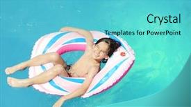  Presentation with happy kids - Audience pleasing presentation theme consisting of communication foreign languages greeting worldwide concept backdrop and a light gray colored foreground