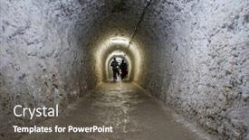  Presentation with salt - Slide deck with inner-view-of-turda-salt background and a dark gray colored foreground