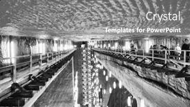  Presentation with salt - Cool new PPT theme with inner-view-of-turda-salt backdrop and a gray colored foreground