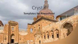  Presentation with agri - Presentation theme having inner-yard-of-ishak-pasha background and a  colored foreground