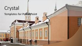  Presentation with court tax - Slides having inner yard of the artillery background and a white colored foreground