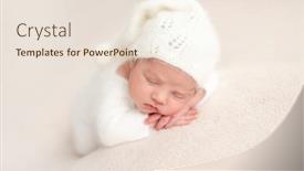  Presentation with angel - PPT theme with innocent-newborn-angel-in-white background and a lemonade colored foreground