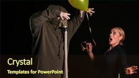  Presentation with nuclear - Amazing presentation design having innocent young woman shreaks in fear as she is about to be attacked by a gas mask wearing fiend in an apocylopic post nuclear future backdrop and a wine colored foreground