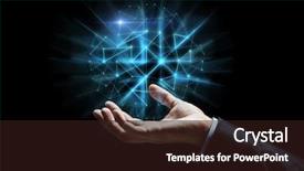  Presentation with future innovation - Presentation theme consisting of innovation - business people cyberspace network background and a wine colored foreground