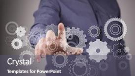  Presentation with engineering design - Amazing presentation design having innovation - colour wheels as symbols backdrop and a gray colored foreground