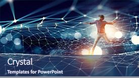  Presentation with virtual technology - Audience pleasing slides consisting of innovation - experiencing virtual technology world mixed backdrop and a ocean colored foreground