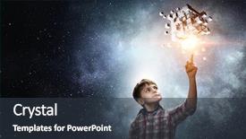  Presentation with innovation - Presentation design consisting of innovation - innovative impressive technologies background and a tawny brown colored foreground