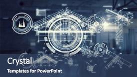  Presentation with media - PPT layouts featuring innovation - innovative technologies for industries mixed background and a ocean colored foreground