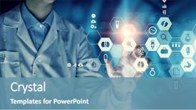  Presentation with medicine - Slides featuring innovation - innovative technologies in medicine mixed background and a teal colored foreground