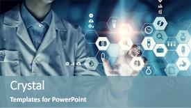  Presentation with innovation - Audience pleasing presentation design consisting of innovation - innovative technologies in medicine mixed backdrop and a seafoam green colored foreground