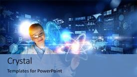  Presentation with science - Presentation theme enhanced with innovation - innovative technologies in science background and a teal colored foreground