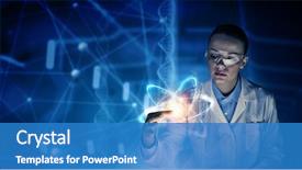  Presentation with medicine - Presentation design having innovation - innovative technologies in science background and a teal colored foreground