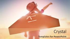  Presentation with spaceman - Amazing theme having innovation - little child girl plays astronaut backdrop and a coral colored foreground