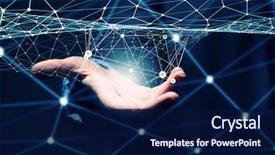  Presentation with interaction - Presentation having innovation - social interaction concept 3d render background and a navy blue colored foreground