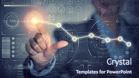  Presentation with media - Colorful slide deck enhanced with innovation - using innovative technologies mixed media backdrop and a ocean colored foreground