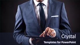  Presentation with digital - Theme featuring innovation african american - businessman working on a digital background and a navy blue colored foreground