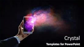  Presentation with creativity - PPT theme having innovation-and-creativity-concept-mixed background and a black colored foreground