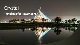 Presentation with dubai animated - PPT theme enhanced with  background and a  colored foreground