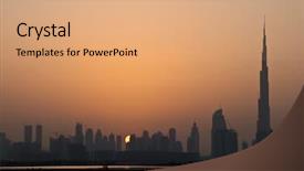  Presentation with dubai - Presentation theme with  background and a  colored foreground