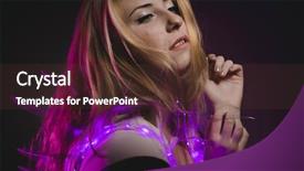  Presentation with future innovation - PPT layouts featuring innovation blonde girl with white background and a  colored foreground