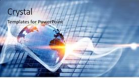  Presentation with emerging technologies in business and biotech - Theme with innovation center - new technologies for your business background and a light blue colored foreground