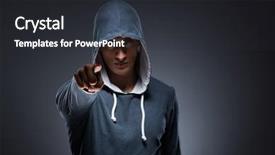  Presentation with innovation - Audience pleasing slide deck consisting of innovation concept with young man backdrop and a dark gray colored foreground