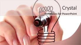  Presentation with light bulb - Theme enhanced with innovation fuel - hand drawing light bulb background and a lemonade colored foreground