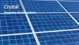  Presentation with solar pump - Beautiful theme featuring innovation fuel - solar panel texture backdrop and a ocean colored foreground