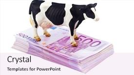  Presentation with euro - Slides with innovation fund - 500 euro banknotes are background and a lemonade colored foreground