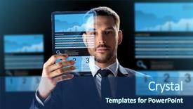  Presentation with augmented reality business - Audience pleasing slide deck consisting of innovation fund - business augmented reality and future backdrop and a  colored foreground