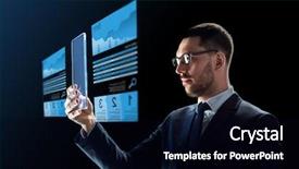  Presentation with augmented reality business - Audience pleasing slide deck consisting of innovation fund - business augmented reality and future backdrop and a  colored foreground