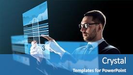  Presentation with augmented reality business - Slide deck consisting of innovation fund - business augmented reality and future background and a  colored foreground