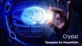  Presentation with innovation - Presentation theme with innovation-technologies-in-use background and a navy blue colored foreground