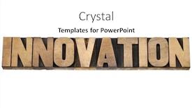  Presentation with innovation - Cool new slide set with innovation-word-isolated-text backdrop and a  colored foreground