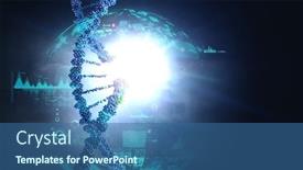  Presentation with dna - Presentation theme consisting of innovative-dna-technologies-in-science background and a ocean colored foreground