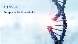  Presentation with dna - Beautiful presentation theme featuring innovative-dna-technologies-in-science backdrop and a sky blue colored foreground