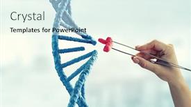  Presentation with dna - Beautiful PPT theme featuring innovative-dna-technologies-in-science backdrop and a sky blue colored foreground