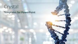  Presentation with dna - Presentation theme enhanced with innovative-dna-technologies-in-science background and a sky blue colored foreground