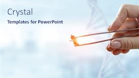  Presentation with dna - Amazing presentation theme having innovative-dna-technologies-in-science backdrop and a sky blue colored foreground