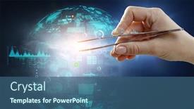  Presentation with dna - Amazing theme having innovative-dna-technologies-in-science backdrop and a ocean colored foreground