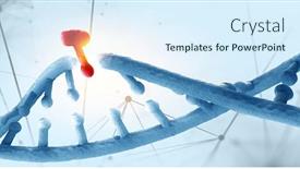  Presentation with dna - Presentation theme enhanced with innovative-dna-technologies-in-science background and a sky blue colored foreground