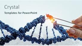  Presentation with science - Cool new presentation theme with innovative-dna-technologies-in-science backdrop and a sky blue colored foreground