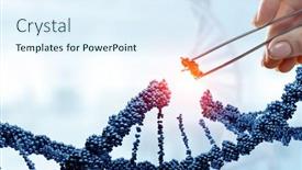  Presentation with dna - Amazing presentation having innovative-dna-technologies-in-science backdrop and a sky blue colored foreground