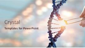  Presentation with dna - PPT theme featuring innovative-dna-technologies-in-science background and a lemonade colored foreground