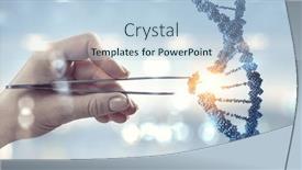  Presentation with dna - Theme enhanced with innovative-dna-technologies-in-science background and a light blue colored foreground