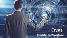  Presentation with businessman standing on maze - Amazing slide deck having bone - human skull isolated on white backdrop and a light gray colored foreground.